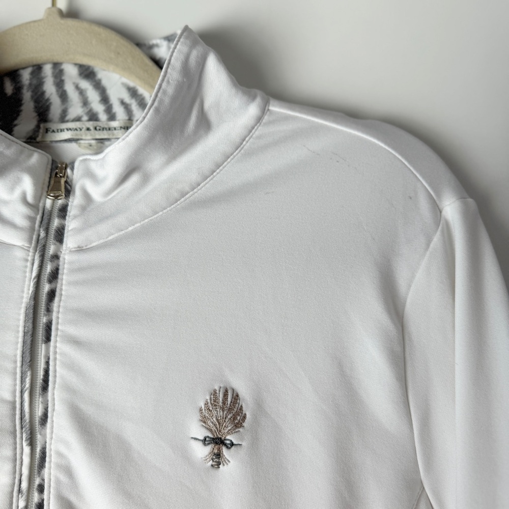 🤍 FAIRWAY & GREENE QUARTER ZIP GOLF TENNIS PREP JACKET - Picture 5 of 8